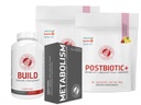 Silver Fern Brand Supplement Bundle – Build, Metabolism & POSTBIOTIC+ – Gut, Immune & Muscle Support – 90 + 60 Capsules & 30 Sticks – Energy, Recovery, Digestive Health – Strawberry Lemonade