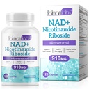 NAD+ Nicotinamide Riboside with Resveratrol – Daily Wellness Supplement – Plant-Based Capsules – 120 Capsules