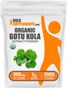 BulkSupplements.com Organic Gotu Kola Extract Powder - Gotu Kola Powder from Centella Asiatica Herb - Gluten Free, 500mg per Serving, 1kg (2.2 lbs) (Pack of 1)