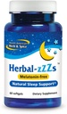 NORTH AMERICAN HERB & SPICE Herbal-zzZs - 60 Softgels - Natural Sleep Support - Melatonin Free, Non-Habit Forming - With Ashwagandha & Chamomile - Non-GMO - 60 Servings
