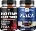 Bundle of Horny Geit Weed Extract Complex for Men and Women Enhanced Energy and Uithoudingsvermogen and Black Maca Root Capsules for Men - Innovatoring Drive Mood & Energy Booster for Men