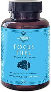 Focus Fuel Neuro Capsules: Boost Mental Clarity, Focus & Geheugen met DMAE, L-Glutamine & Essentiële Vitaminen - 60 Capsules