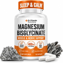 Magnesium Bisglycinate 400mg, Glycinate Chelate, High Absorption, 60 Caps