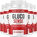 (5 Pack) GlucoSense – Official GlucoSense Capsules, Pills Support Advanced Blood Formula Supplement, All Natural Premium Health & Wellness - Maximum Strength, 300 Capsules for 5 Months