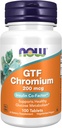 NOW Supplementen, GTF (Glucose Tolerantiefactor) Chroom 200 mcg, Insuline Co-Factor*, 100 tabletten