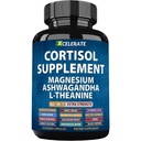 Cortisol Capsules Magnesium Ashwagandha, L-Theanine, Lions Mane, Holy Basil, Ginkgo Biloba, Rhodiola Rosea Bacopa Monnieri GABA, Panax Ginseng Valerian Root Magnolia Bark All-in-1 Supplement