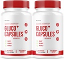 (2 Pack) GlucoCapsules - Official GlucoCapsules Advanced Premium Formula Pills Support Maximum Strength, All Natural Ingredients Vitamins for Overall Health & Wellness, 120 Capsules for 2 Months