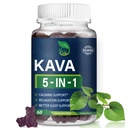 Kava Extract Gummies, 5-in-1 Herbal Blend with Valerian, Passion Flower, Chamomile and Lavender for Relaxation and Better Sleep Support, 60 Count