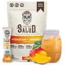 Salud 2-in-1 Hydration Packets + Immunity Electrolytes Powder, Mango - Agua Fresca Drink Mix, Elderberry, Dairy & Soy Free, Non-GMO, Gluten Free, Vegan, Low Calorie, 1g Sugar (15 Servings)