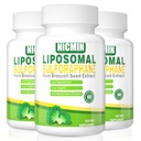 550MG Liposomal Sulforaphane from Broccoli Sprouts + Broccoli Seed, Sulforaphane Supplement Organic with 250MG Glucoraphanin Liver Supplement for Healthy Aging, Digestion | 180 Capsules (Pack of 3)