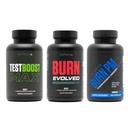 Sculpt Nation by V Shred T-Boost Max, Burn Day, and Burn PM for Men - Testosterone Booster, Metabolism Assistance, and Post-Workout Melatonin for Sleep Support - 3-Pack - 60 Capsules