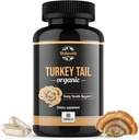 Organic Turkey Tail Mushroom Capsules Fruiting Body Extract | GMO & Allergen-Free, Coriolus Versicolor Daily Herbs, 90 Capsules