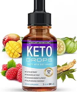 Keto Diet Drops gewichtsverlies Ketogenic Supplement - Premium Fat Burner Formula voor Boost Metabolisme, Suppress Appetite & Cravings, Better Absorptie Liquid, Garcinia Cambogia, effectief voor mannen en vrouwen