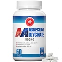 Magnesium Glycinate 500mg – NSF Certified – with B6 & B12, for Sleep, Relaxation & Muscle Support – Gentle on the Stomach for Men & Women – 60 Capsules