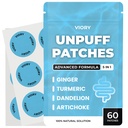 VIORY Unpuff Patches | with Dandelion & Ginger | Bloating, Water Retention & Digestion | 60 Days Supply