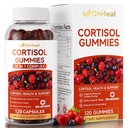 Unisex Cortisol Gummies - Contains Ashwagandha, Magnesium, L-Theanine - Unisex - Relieves Stress, Promotes Sleep, Detoxifies, Balances Hormones, 60 Count