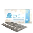 Carlson - Key-E Supposititories, 30 IE Vitamine E Zetpilatie, Smeert droge gebieden, behandeling voor vrouwen en mannen, Vaginale & Rectaal, 24 Tellen