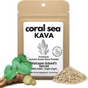 Instant Kava Kava Drink Tea Powder Vanuatu Noble Kava Root - Nootropic Drink Mix Quick Pocket Gesized Cafeïne Gratis Authentic Bitter Flavor - Volcano Island's Secret 25 Servers