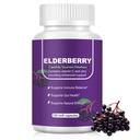 Black Elderberry Immune & Gut Support Complex - 2-in-1 Daily Defense with Zinc, Vitamin C, D3 & Echinacea - 120 Capsules for Digestive Comfort & Seasonal Immunity