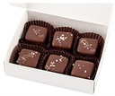 Vegan, Gluten Free, Nut Free | Gourmet Chocolate Covered Caramels (6 Pieces) | Dairy Free, Soy Free, Sesame Free | Allergy Friendly Gifts | No Whey Foods