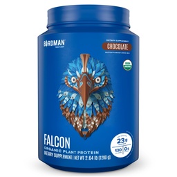 BIRDMAN Falcon Vegan Protein Powder Organic, Stevia & Sugar Free, Plant Based Protein, Low Carb, Dairy Free, Keto, Non Whey Protein, Probiotic, Pea Protein 