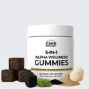 5-in-1 Alpha Wellness Gummies for Men Pure Himalayan Shilajit, Sea Moss, Ashwagandha, Lion's Mane & Blask Seed Oil, 85+ Trace Minerals, No Added Sugar – Vitality Support