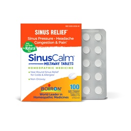 Boiron SinusCalm Tabs - 100 Count for Sinus Pressure and Pain Relief, Runny Nose, Congestion, Headache - Sinus Calm Meltaway Tablets