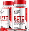 NutraRize (Pack of 2 Activ Boost Keto ACV Gummies - Supplement, Advanced Weight Loss, Maximum Strength, Gomitas Reviews (120 Gummies)