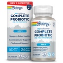 SOLARAY Mycrobiome Complete Probiotic Men's Formula - Pre and Probiotics for Men Plus Postbiotic - Digestive Health and Immune Support - 50 Billion CFU, 26 Strains - Vegan - 30 Servings, 30 VegCaps