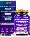Wormwood Black Walnut Clove Cleanse for Humans, Intestinal Cleanse & Gut Detox with Pumpkin Seed & Oregano, Vegan Digestive Support for Adults, 180 Capsules