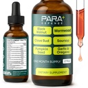 para Defense Digestive Cleanse & Detox | Wormwood Black Walnut Cleanse for Humans Drops Liquid Soursop Garlic Pumpkin Seed PAU D'Arco Oil of Oregano Turmeric Berberine Neem Extract Hull Bark Tincture