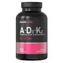 ADK - Dietary Supplement with Vitamins A, D3 & K2 (MK-7) – Supports Bone Strength, Heart & Immune Health – Vegetarian Gluten-Free – 60 Capsules