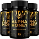 (3 Pack) Alpha Honey Capsules with Advanced Maximum Strength AlphaHoney Performance Supplement for Men Stamina Pills Premium Natural Ingredients Overall Health & Wellness Capsulas Pastillas (180 ct)