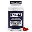 Memory Health Softgels with Omega-3, Carotenoids, and Vitamin E – Designed for Mental Focus, Energy, and Enhanced Clarity - (270 Softgels, 90 Days Supply)
