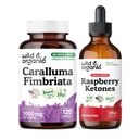 Wild & Organic Caralluma Fimbriata 120 Capsules & Raspberry Ketones Tincture 4 fl oz