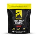 Ascent 100% Whey Protein Powder - Post Workout Whey Protein Isolate, Zero Artificial Flavors & Sweeteners, Gluten Free, 5.5g BCAA, 2.6g Leucine, Essential Amino Acids, Strawberry 1.7 lb