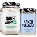 NAKED Whey Isolate Protein Powder (28 Servings) Collagen Peptides Protein Powder 20oz (60 Servings) – Grass-Fed; Zero Carb; Unflavored; Non-GMO; Gluten Free; Keto; Paleo Friendly