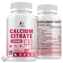 (2 Pack) Calcium Citrate with Vitamin D3 Supplement for Women & Men, Calcium Citrate 600/1200 mg with Magnesium Zinc D3 for Bone Muscle & Teeth Health - 120 Count - 120 Day Vegan Supply