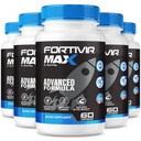 (5 Pack) Fortivir Max – Daily Men’s Vitality Formula with a Natural Blend to Support Lasting Energy, Stamina & Performance | Just 2 Easy-to-Swallow Pills for Everyday Wellness (300 Capsules)
