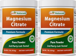 Best Naturals Magnesium Citrate Powder 1 Pond (1 LB (Pack of 2))