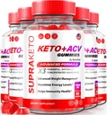 (5 Pack) Supra Keto ACV Gummies, Official Supra Keto + ACV Advanced Weight Loss Gummies, Natural Apple Cider Vinegar Gummy, Premium Keto Plus ACV Formula, ACV Keto Gomitas Review (300 Gummies)