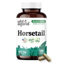 Wild & Organic Horsetail Herb Capsules 800 mg - Hair, Skin & Nail Support with Horsetail Extract Supplement - 180 Vegan Capsules - 90 Days Supply - No Fillers, Non-GMO
