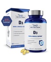 1MD Nutrition Vitamin D3 5000 IU Softgels | Bone Health, Muscle Function, & Immune Support | Wheat Free and Non-GMO with Olive Oil | 2-Month Supply