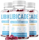(3 Pack) Libicade Gummies - Official Libicade Premium Supplement Gummy for Men - Maximum Strength, All Natural Drive Advanced Formula Daily Support Overall Health & Wellness, 180 Gummies for 3 Months