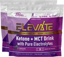 Real Ketones Exogenous Keto D BHB + MCT + Electrolytes, Caffeine Free Drink Mix Powder, Grape Tart for Rapid Ketosis (56 Servings)