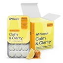 Neuro Calm & Clarity Mints - GABA L-Theanine Stress Supplement with Vitamin D3 - Non-Drowsy, Functional Calming Mints for Mood, Mental Clarity & Cognitive Function - Honey Lemon, 72 ct