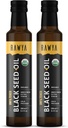 RAWYA Black Seed Oil - Organic Cold Pressed Nigella Sativa - Turkish Origin - USDA Organic - Natural Supplement - Black Cumin Seed Oil - Rich Flavor & High Concentration - 2 PACK - 250ml Glass Bottle