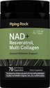 Piping Rock NAD Resveratrol Supplement | Plus Collagen | 70 Capsules | Non-GMO, Gluten Free