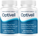 (2 Pack) Optivell Eye Capsules - Official Optivell Advanced Premium Formula Pills Support Maximum Strength, All Natural Ingredients Vitamins for Overall Health & Wellness, 120 Capsules for 2 Months